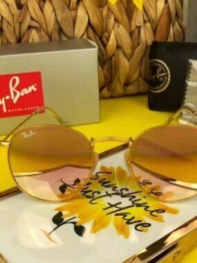 Ray-Ban 3447 Round Metal Mirror Sunglasses 50MM